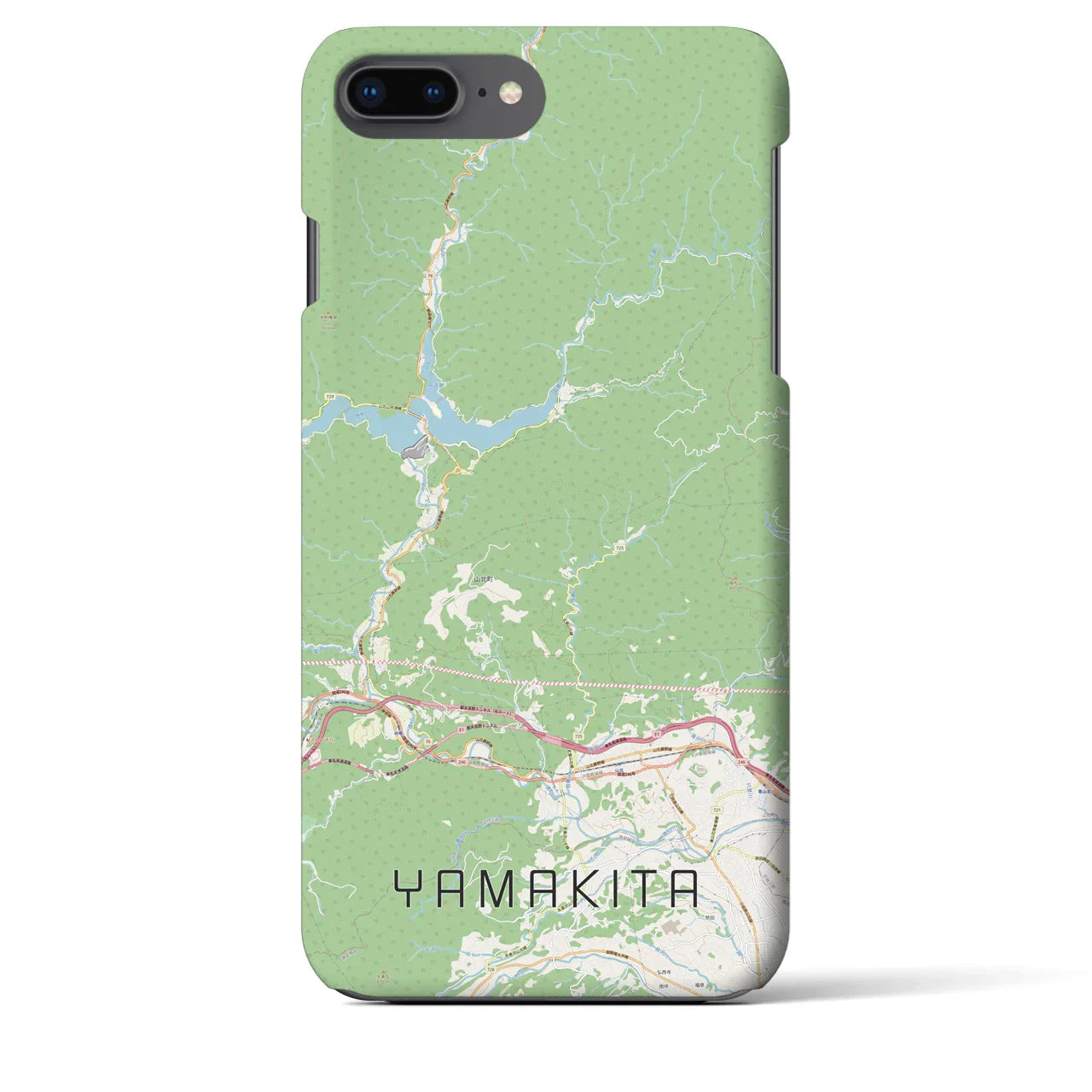 【山北（神奈川県）】地図柄iPhoneケース（バックカバータイプ）