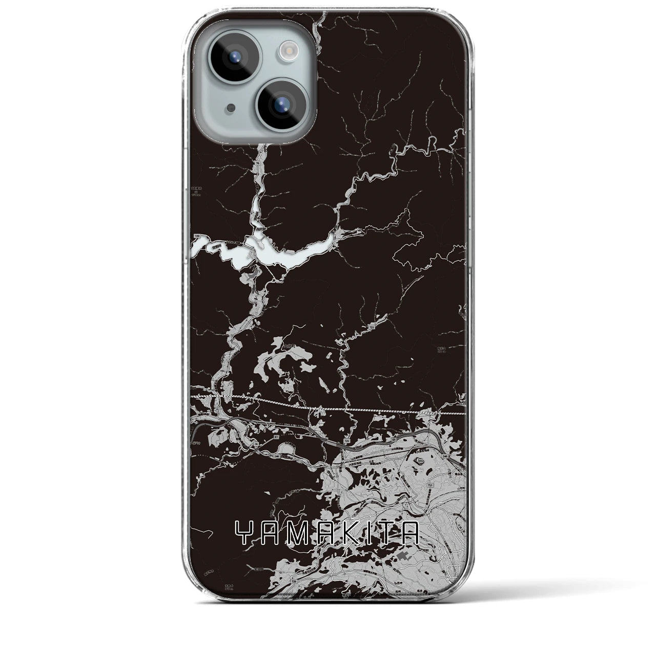 【山北（神奈川県）】地図柄iPhoneケース（クリアタイプ）