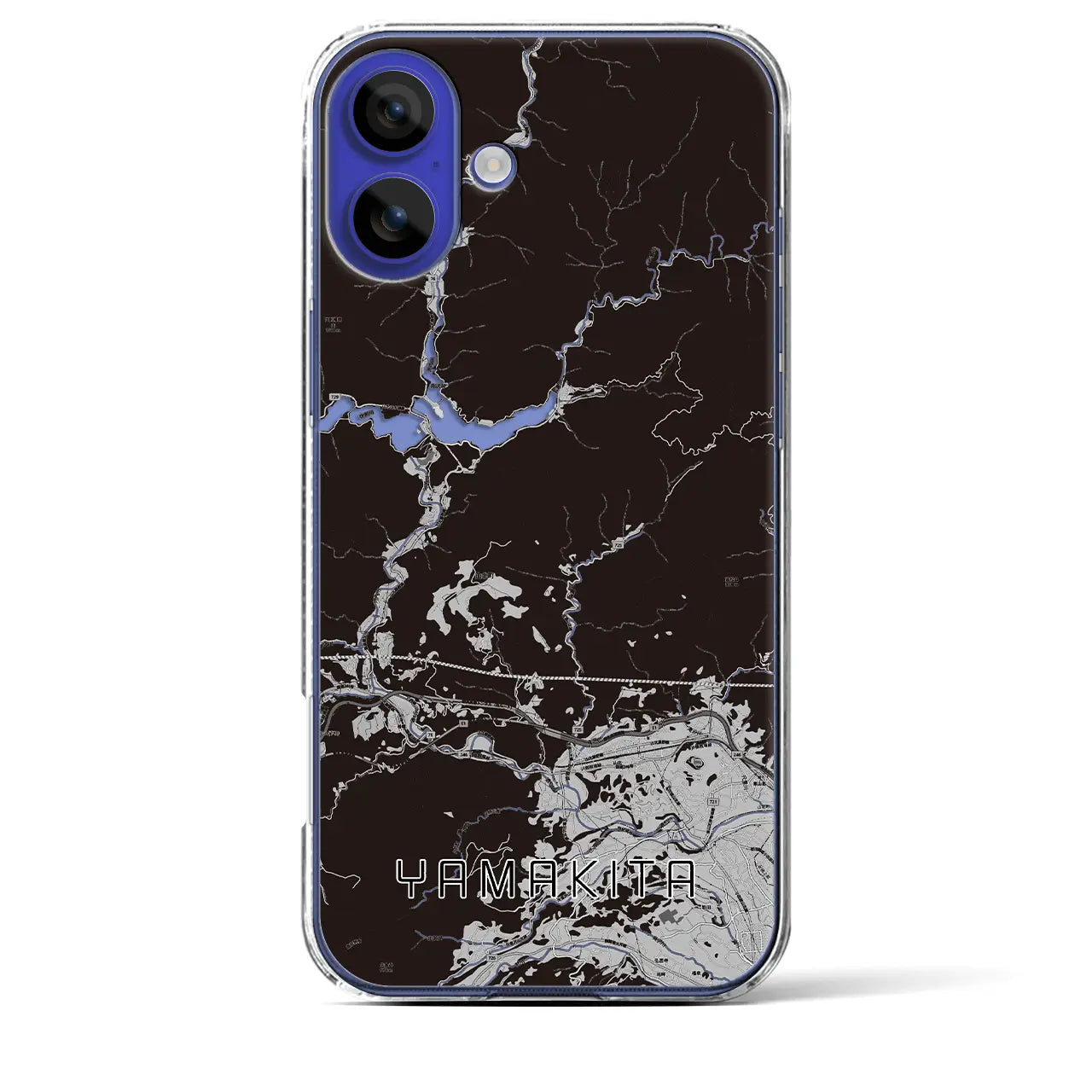 【山北（神奈川県）】地図柄iPhoneケース（クリアタイプ）