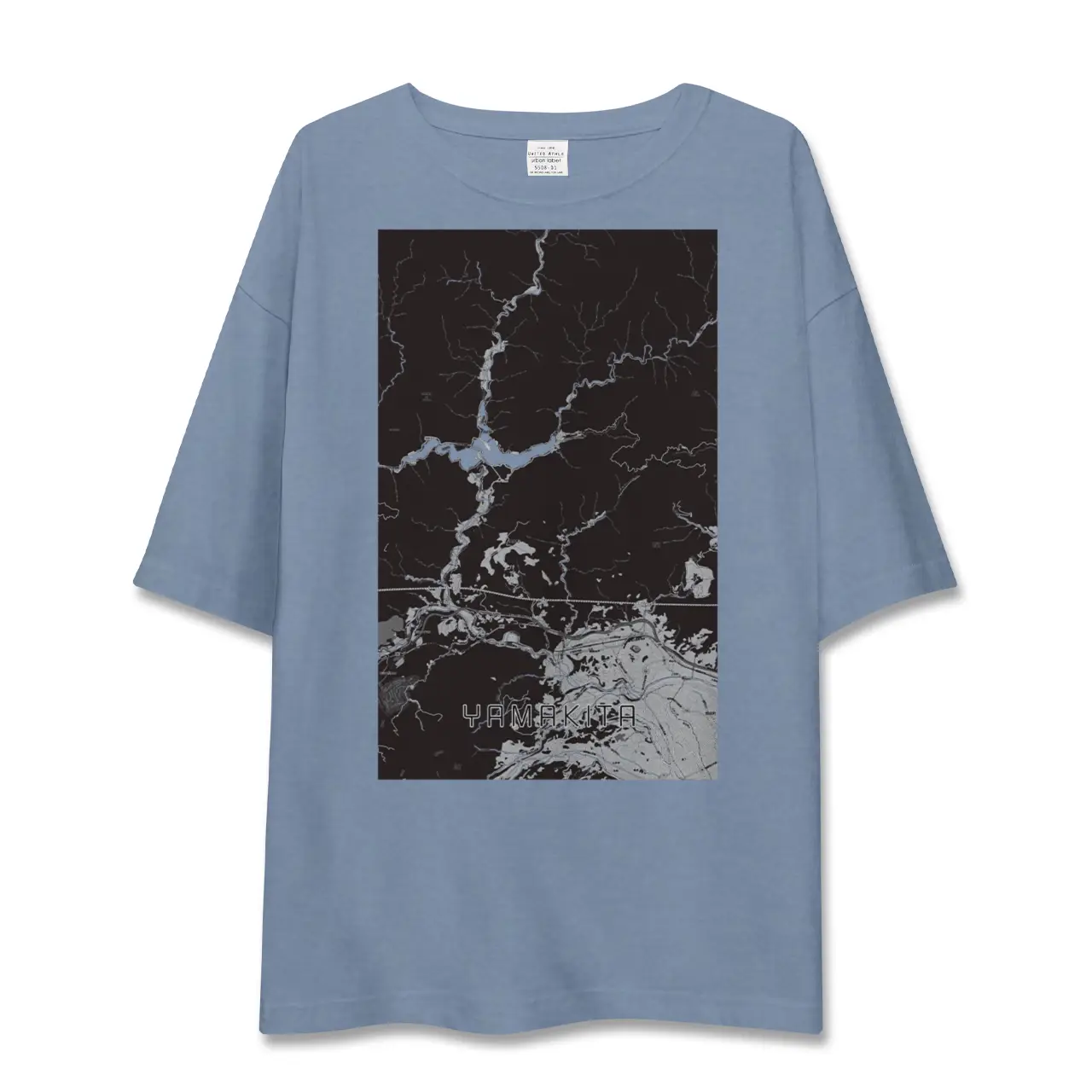 【山北（神奈川県）】地図柄ビッグシルエットTシャツ