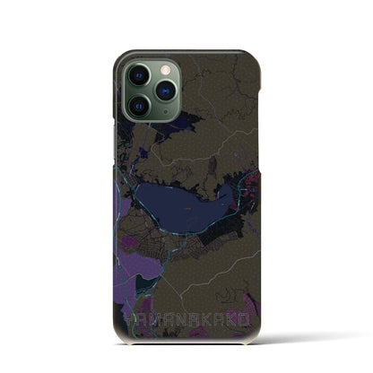 【山中湖（山梨県）】地図柄iPhoneケース（バックカバータイプ）