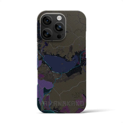 【山中湖（山梨県）】地図柄iPhoneケース（バックカバータイプ）