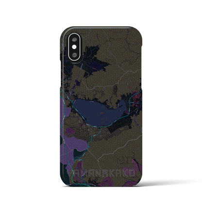 【山中湖（山梨県）】地図柄iPhoneケース（バックカバータイプ）
