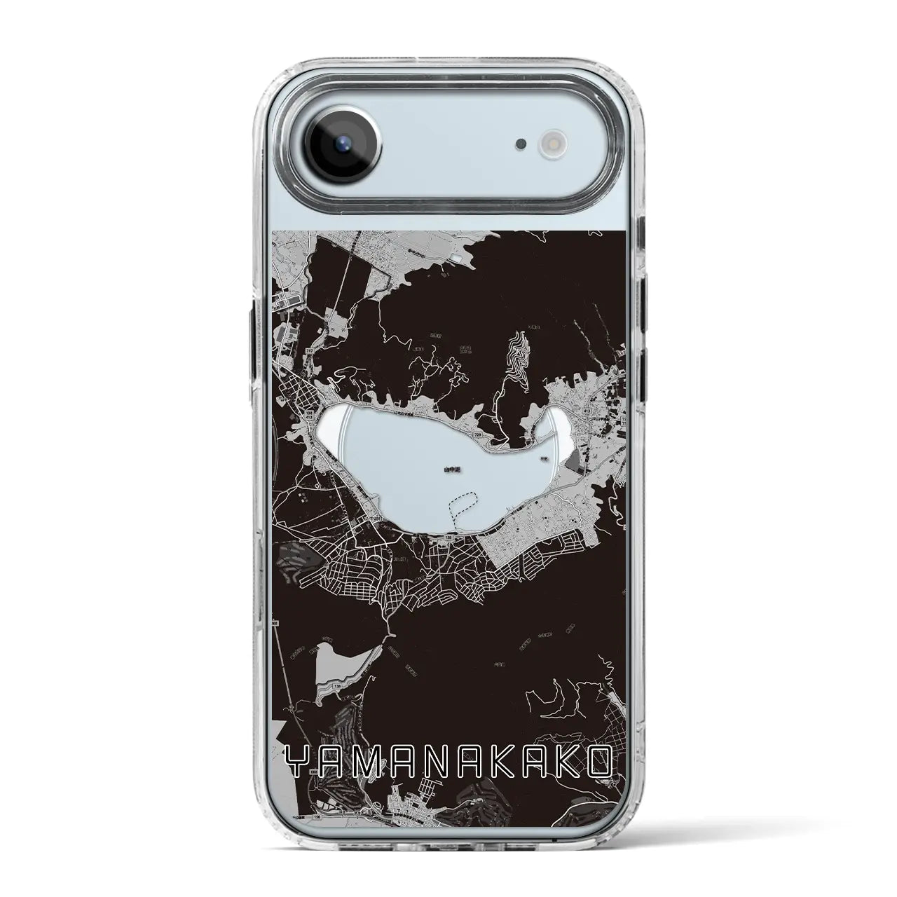 【山中湖（山梨県）】地図柄iPhoneケース（MagSafeタイプ）