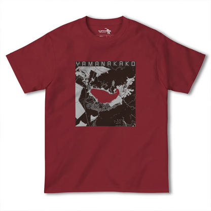【山中湖（山梨県）】地図柄ヘビーウェイトTシャツ