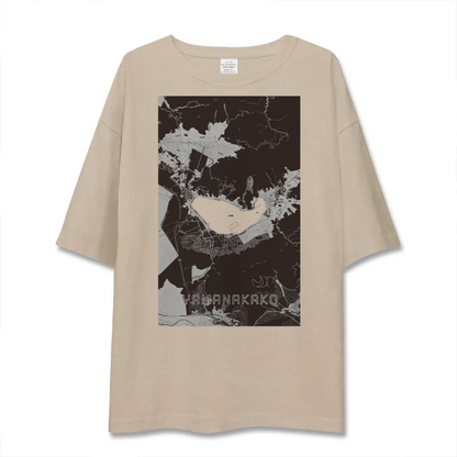 【山中湖（山梨県）】地図柄ビッグシルエットTシャツ