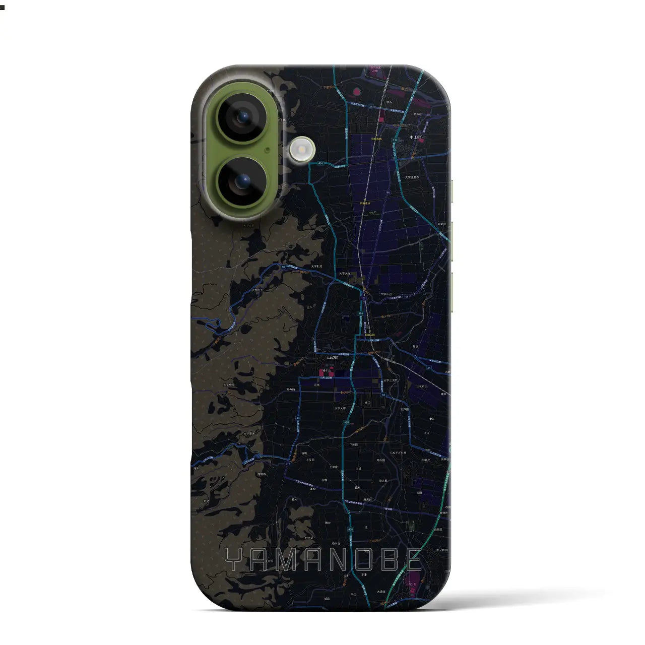 【山辺（山形県）】地図柄iPhoneケース（バックカバータイプ）