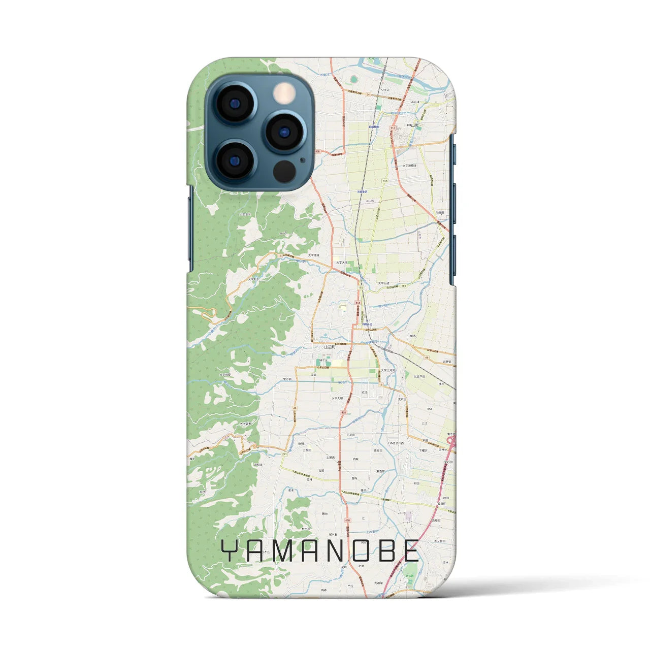 【山辺（山形県）】地図柄iPhoneケース（バックカバータイプ）