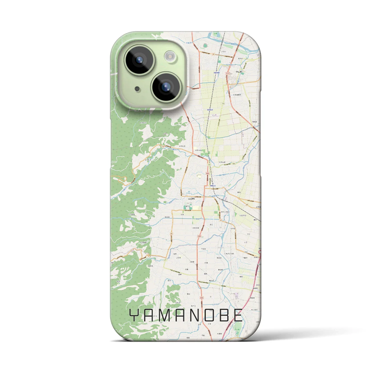 【山辺（山形県）】地図柄iPhoneケース（バックカバータイプ）