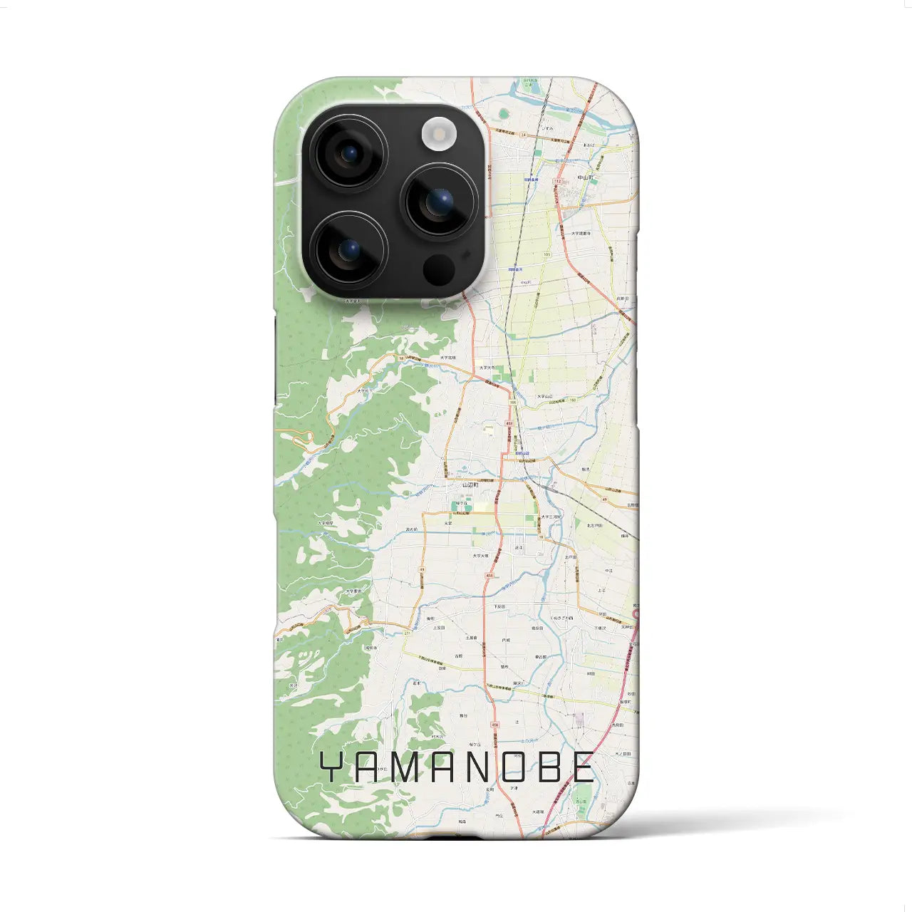 【山辺（山形県）】地図柄iPhoneケース（バックカバータイプ）