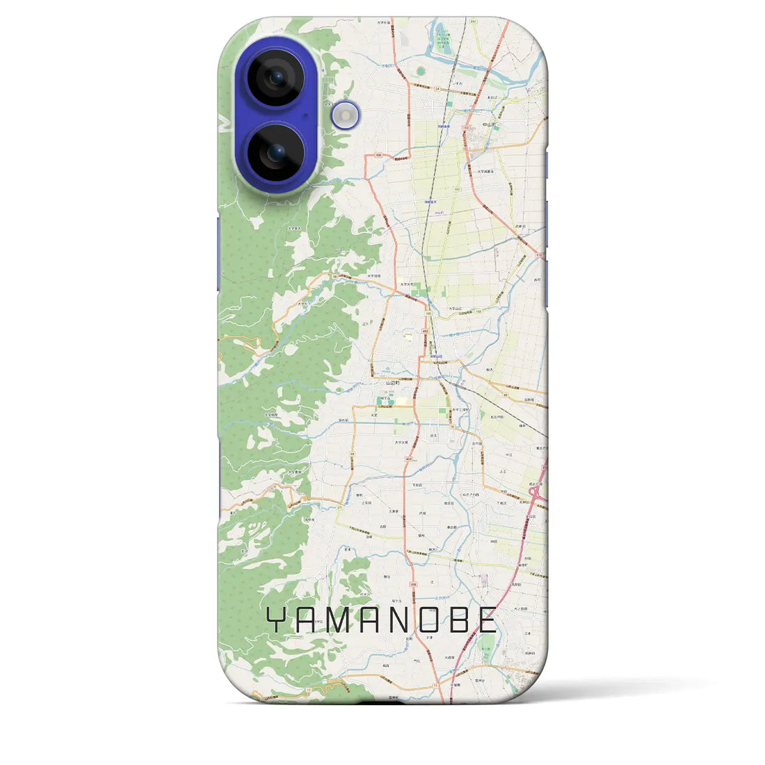 【山辺（山形県）】地図柄iPhoneケース（バックカバータイプ）ナチュラル・iPhone 16 Pro Max 用