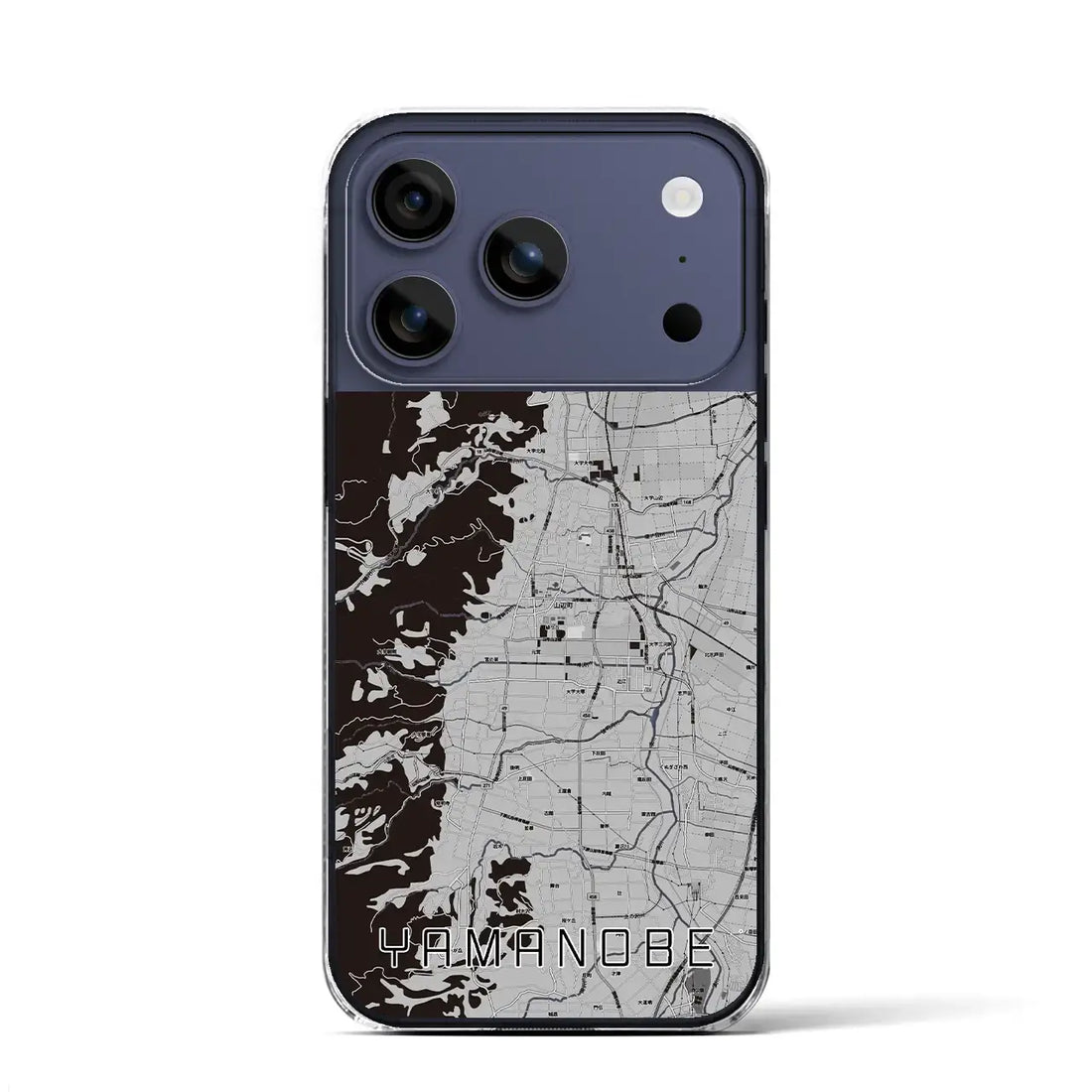【山辺（山形県）】地図柄iPhoneケース（クリアタイプ）