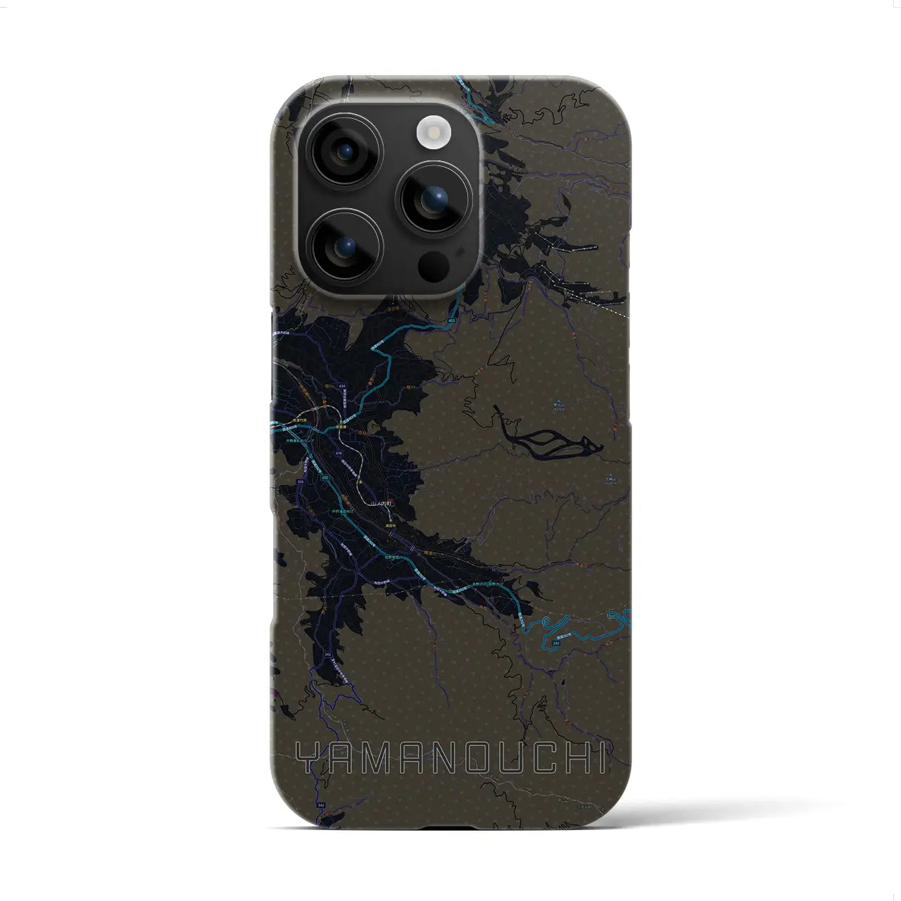 【山ノ内（長野県）】地図柄iPhoneケース（バックカバータイプ）