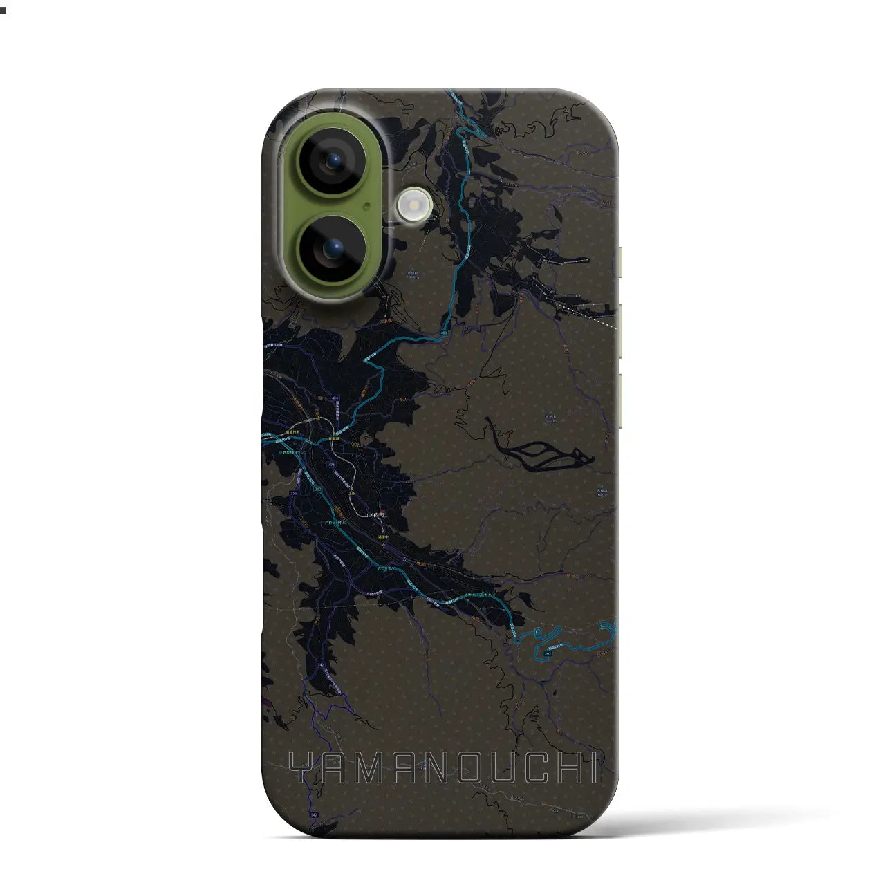 【山ノ内（長野県）】地図柄iPhoneケース（バックカバータイプ）