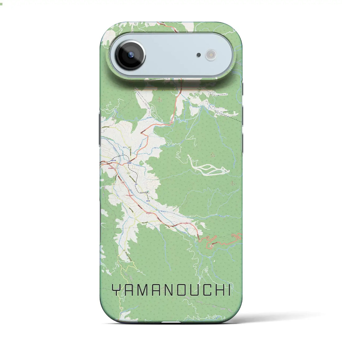 【山ノ内（長野県）】地図柄iPhoneケース（バックカバータイプ）ナチュラル・iPhone 17 Pro Max 用