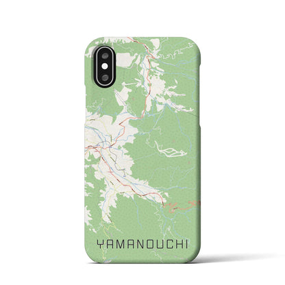 【山ノ内（長野県）】地図柄iPhoneケース（バックカバータイプ）