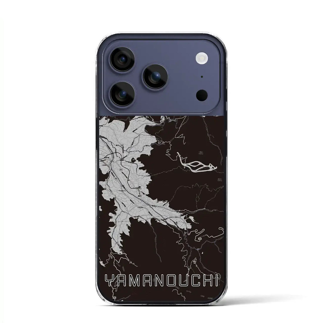 【山ノ内（長野県）】地図柄iPhoneケース（クリアタイプ）