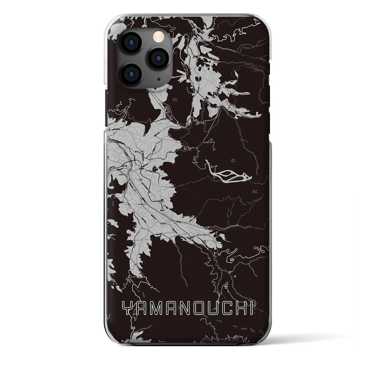 【山ノ内（長野県）】地図柄iPhoneケース（クリアタイプ）