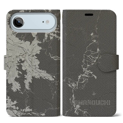 【山ノ内（長野県）】地図柄iPhoneケース（手帳タイプ）