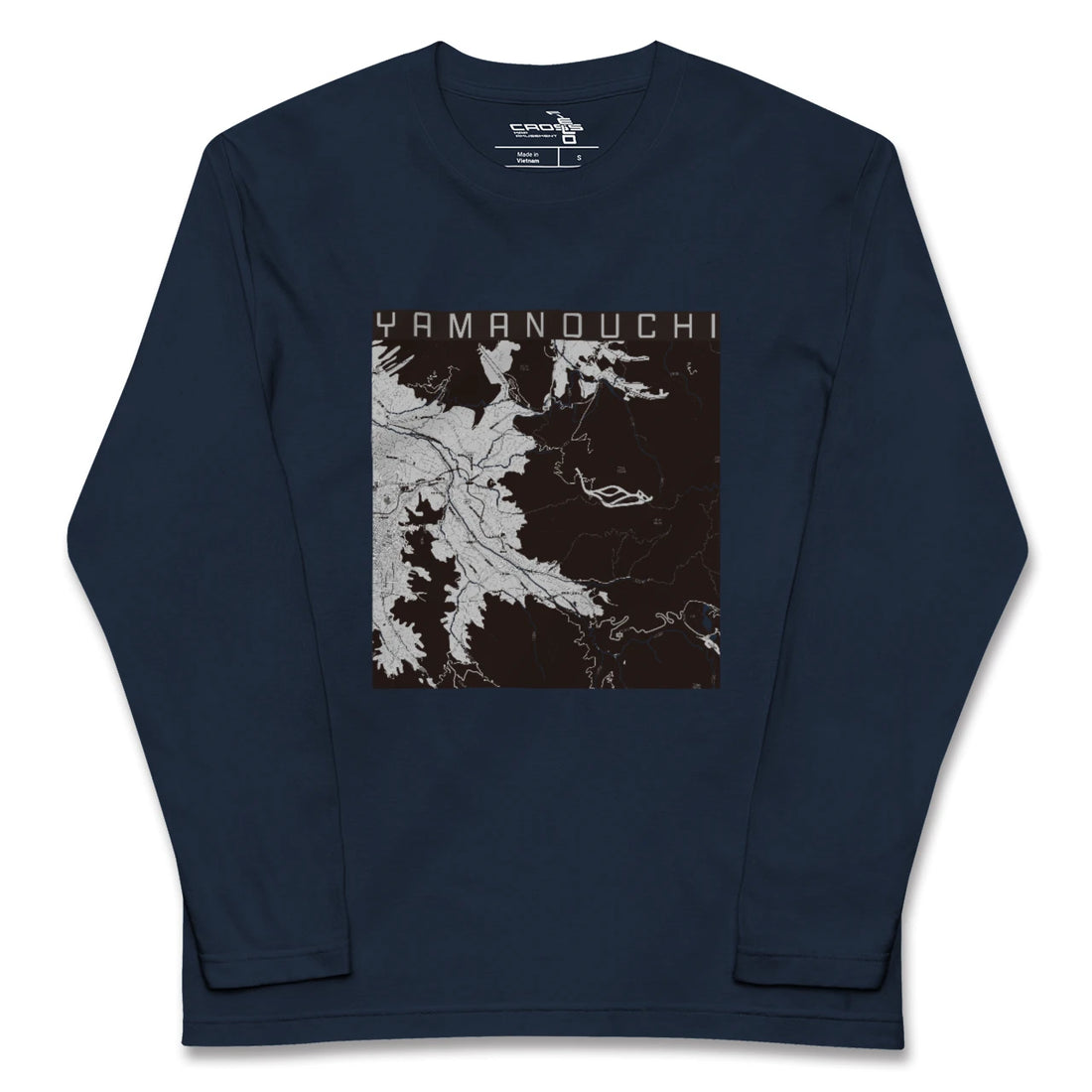 【山ノ内(長野県)】地図柄ロングスリーブTシャツ