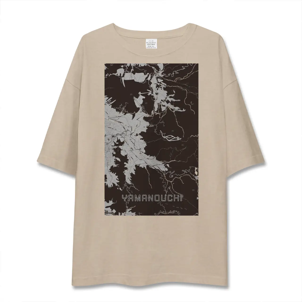 【山ノ内（長野県）】地図柄ビッグシルエットTシャツ