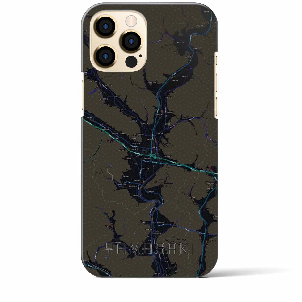 【山崎（兵庫県）】地図柄iPhoneケース（バックカバータイプ）