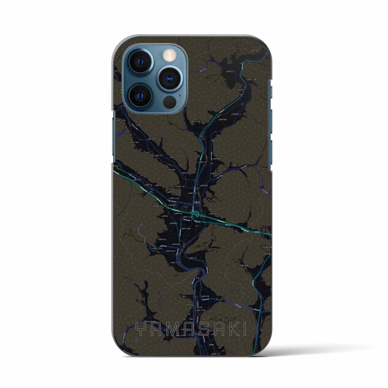 【山崎（兵庫県）】地図柄iPhoneケース（バックカバータイプ）