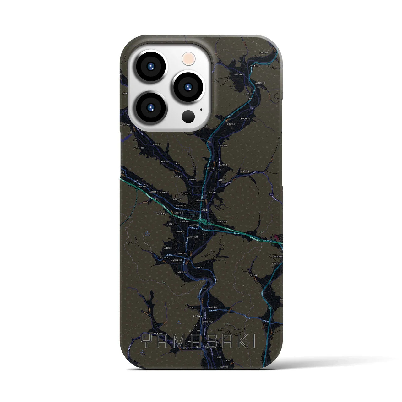 【山崎（兵庫県）】地図柄iPhoneケース（バックカバータイプ）