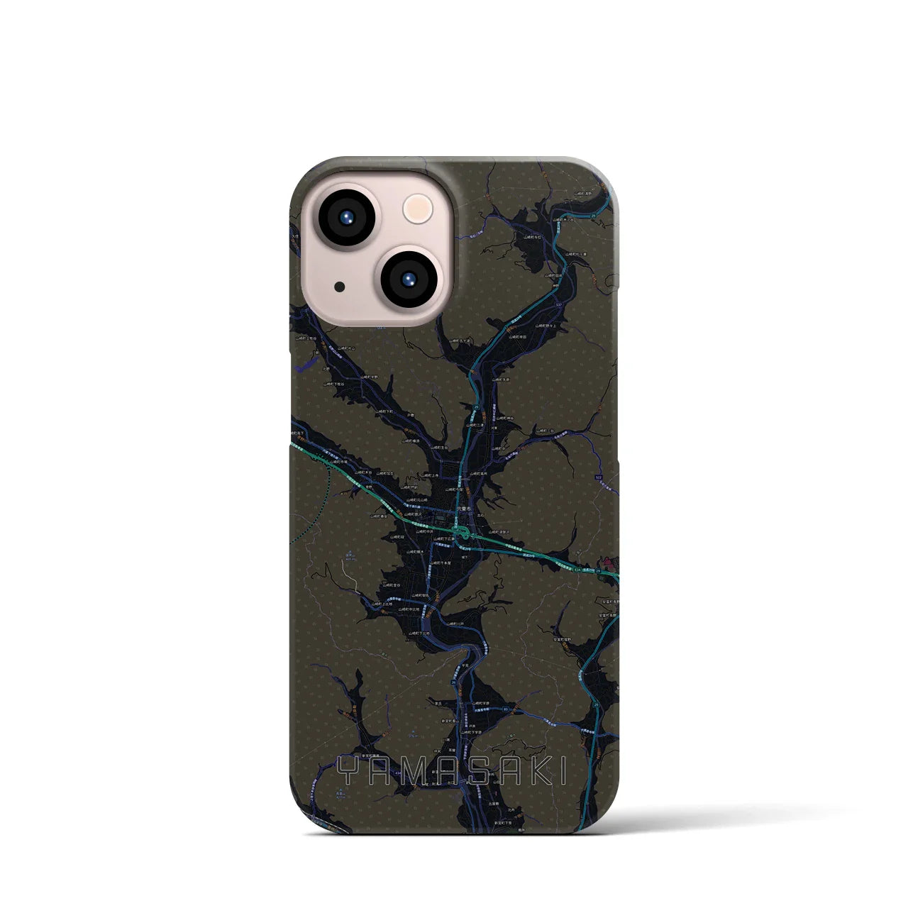 【山崎（兵庫県）】地図柄iPhoneケース（バックカバータイプ）