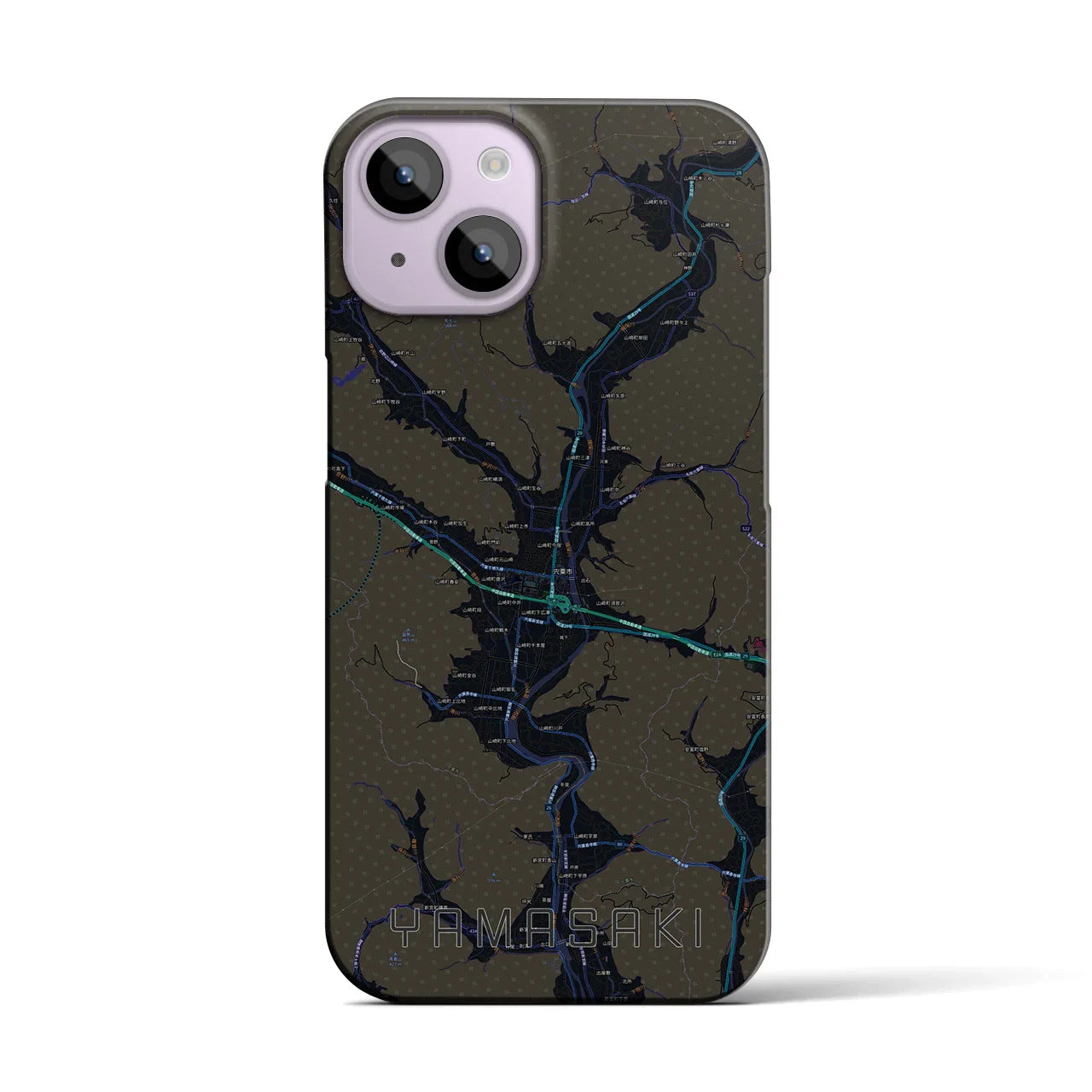 【山崎（兵庫県）】地図柄iPhoneケース（バックカバータイプ）