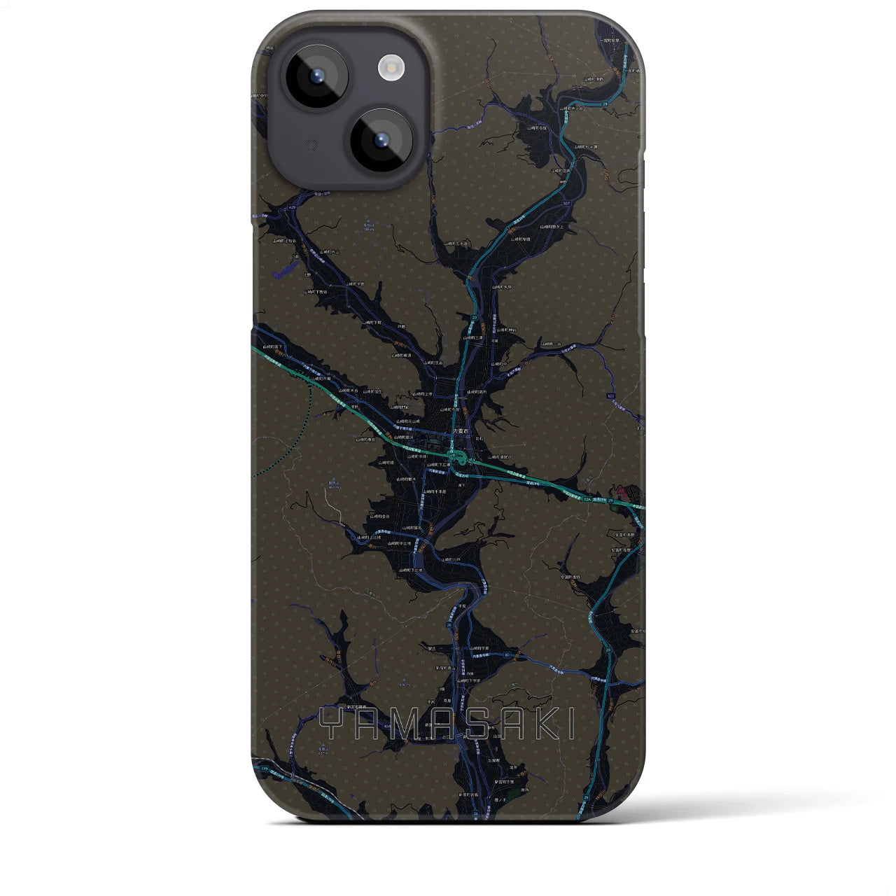 【山崎（兵庫県）】地図柄iPhoneケース（バックカバータイプ）