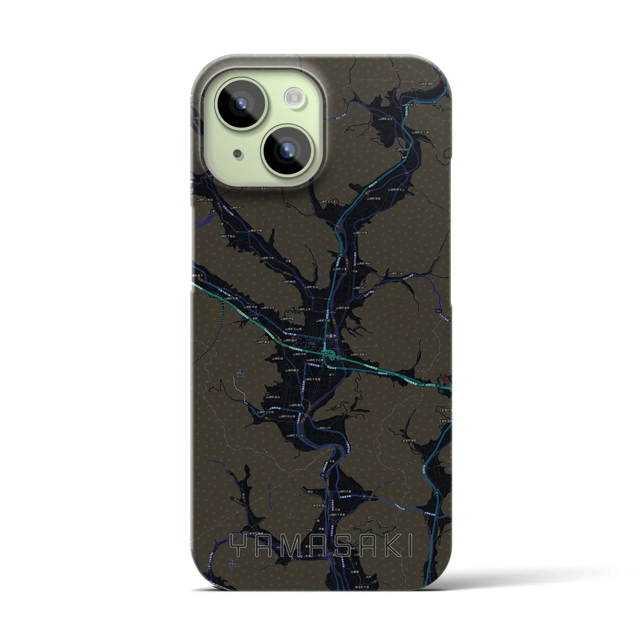 【山崎（兵庫県）】地図柄iPhoneケース（バックカバータイプ）