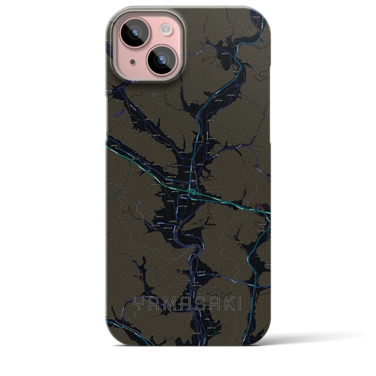 【山崎（兵庫県）】地図柄iPhoneケース（バックカバータイプ）
