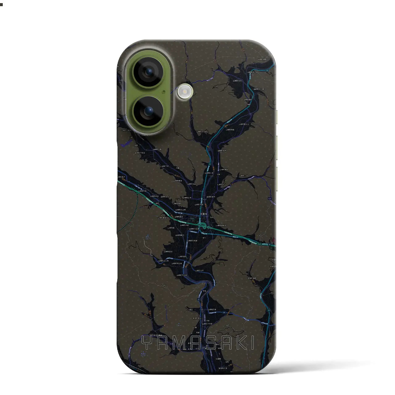 【山崎（兵庫県）】地図柄iPhoneケース（バックカバータイプ）