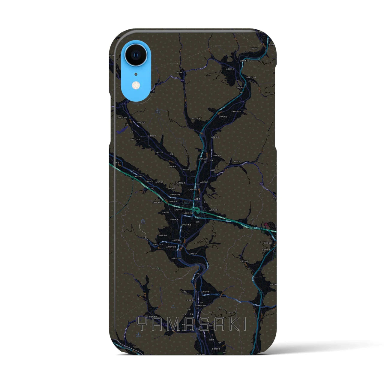 【山崎（兵庫県）】地図柄iPhoneケース（バックカバータイプ）