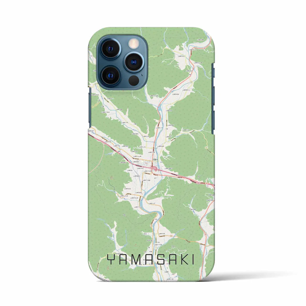 【山崎（兵庫県）】地図柄iPhoneケース（バックカバータイプ）