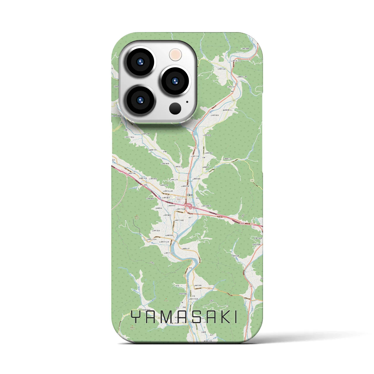 【山崎（兵庫県）】地図柄iPhoneケース（バックカバータイプ）