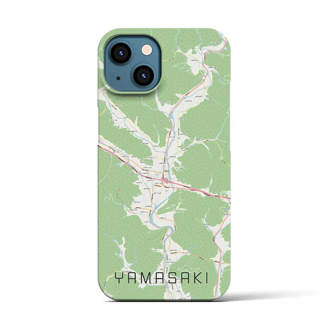 【山崎（兵庫県）】地図柄iPhoneケース（バックカバータイプ）
