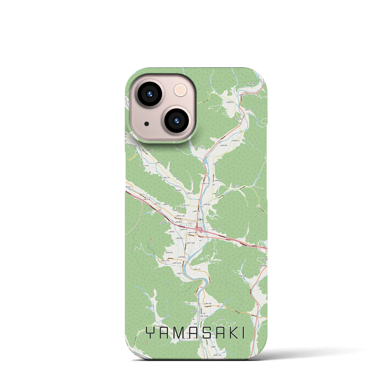 【山崎（兵庫県）】地図柄iPhoneケース（バックカバータイプ）