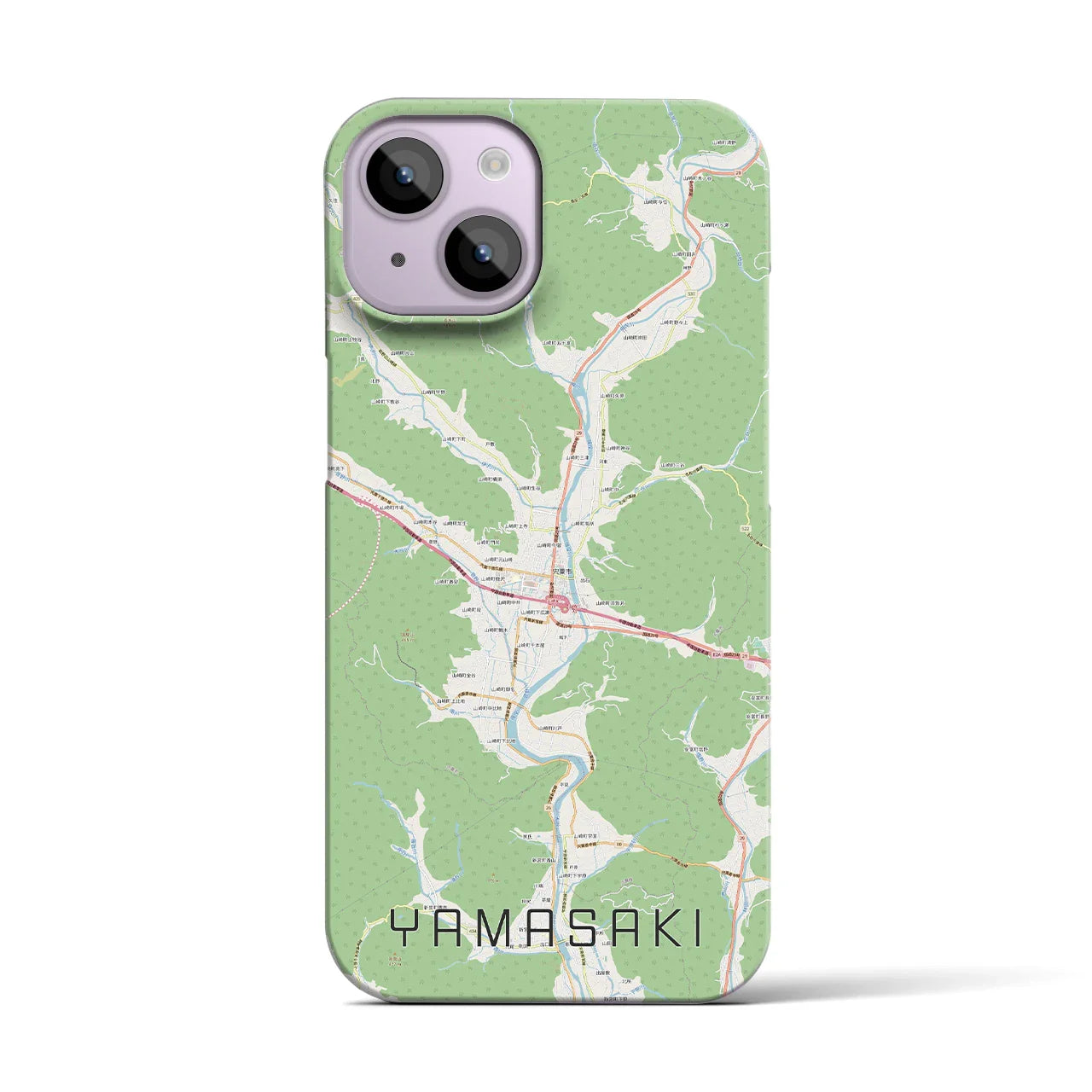 【山崎（兵庫県）】地図柄iPhoneケース（バックカバータイプ）