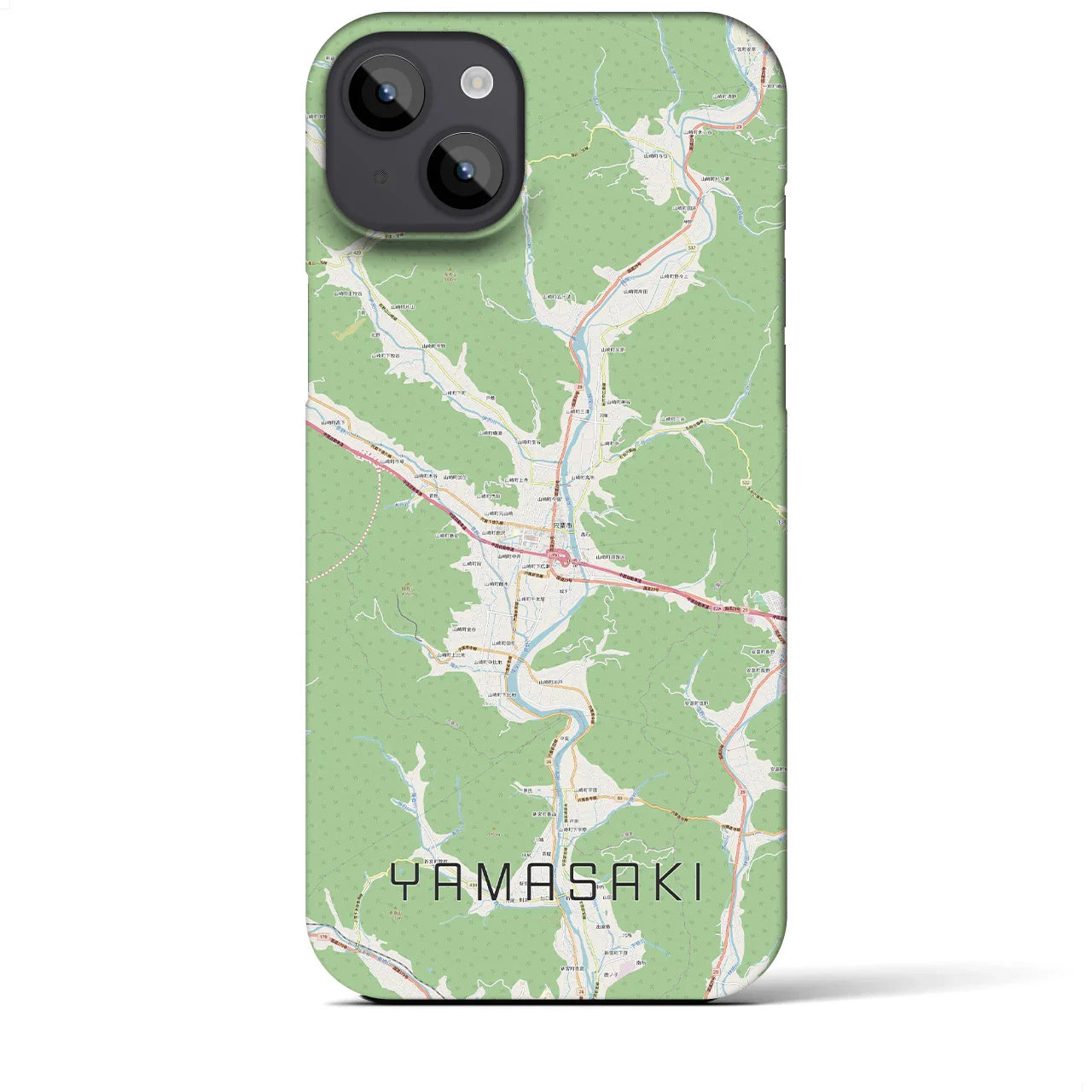 【山崎（兵庫県）】地図柄iPhoneケース（バックカバータイプ）