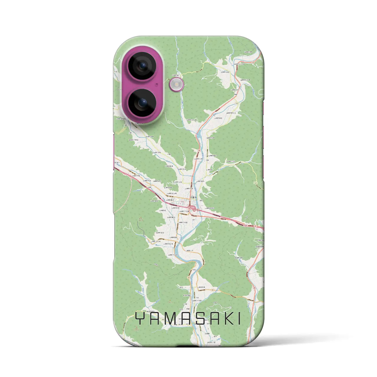 【山崎（兵庫県）】地図柄iPhoneケース（バックカバータイプ）