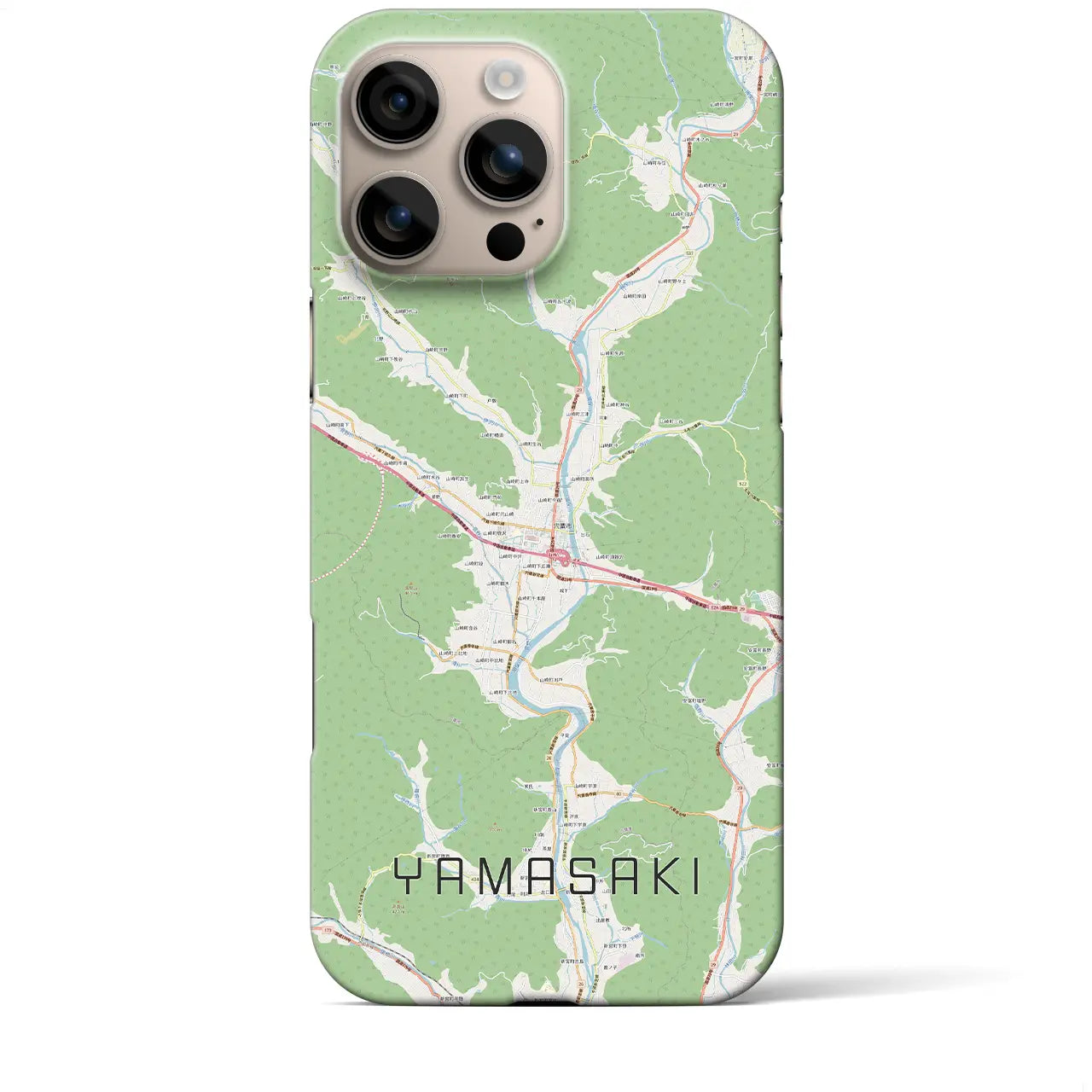 【山崎（兵庫県）】地図柄iPhoneケース（バックカバータイプ）