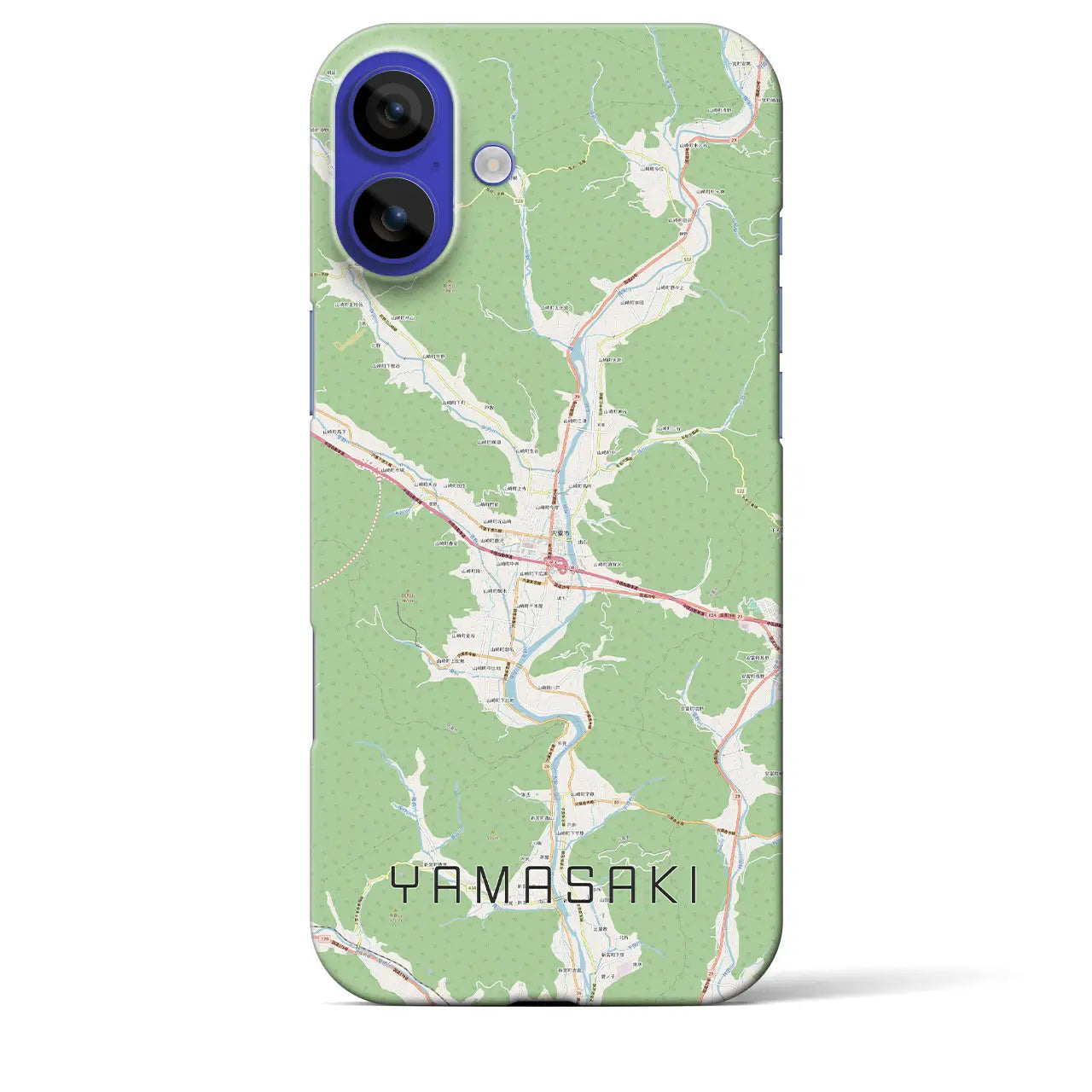 【山崎（兵庫県）】地図柄iPhoneケース（バックカバータイプ）ナチュラル・iPhone 16 Pro Max 用