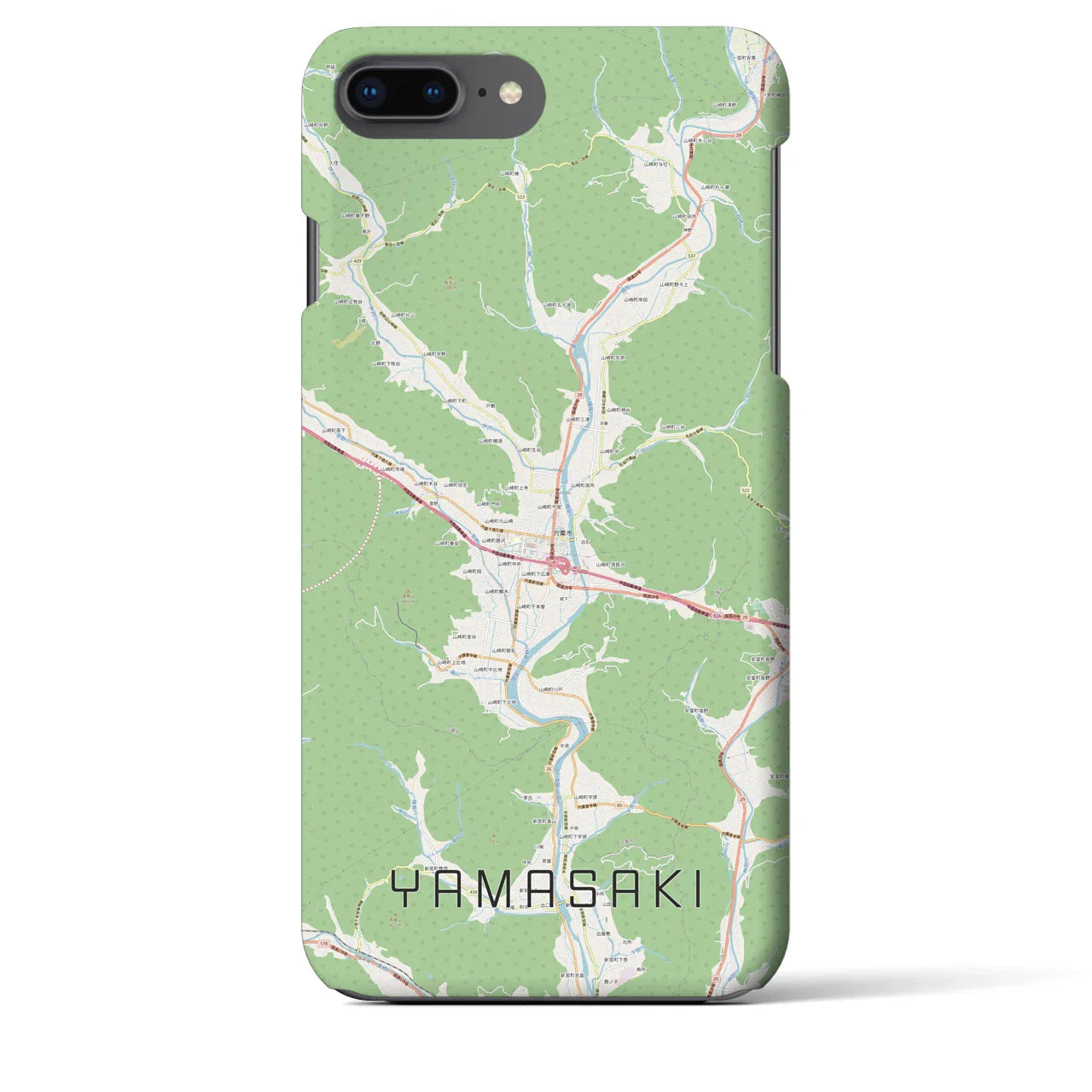 【山崎（兵庫県）】地図柄iPhoneケース（バックカバータイプ）