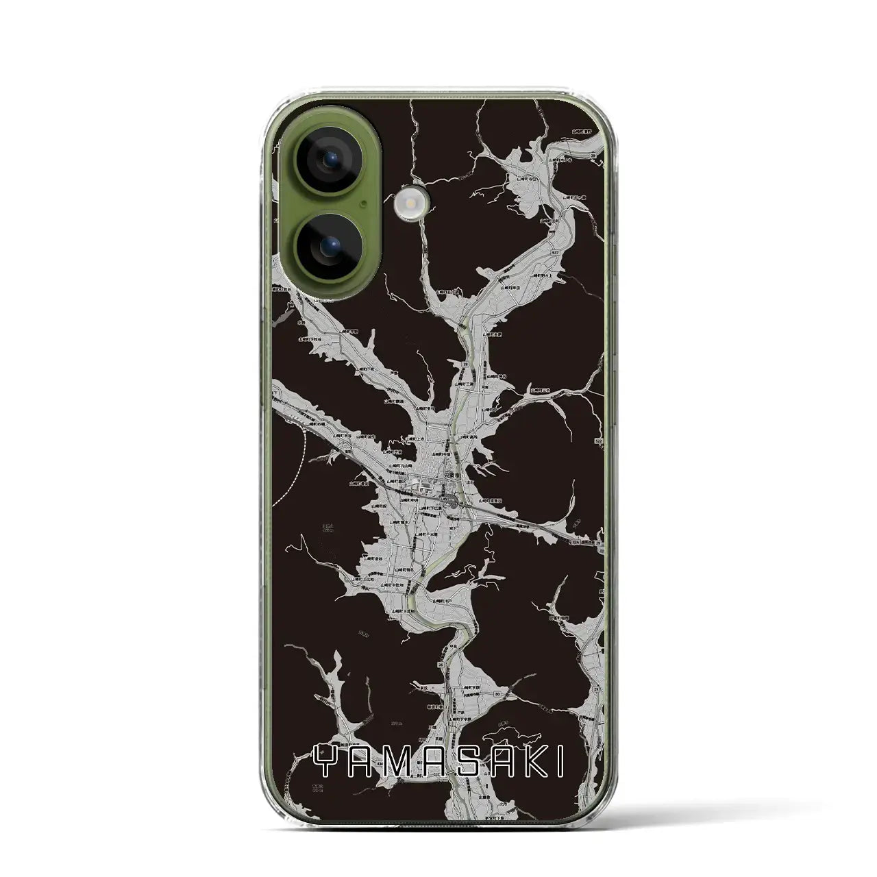 【山崎（兵庫県）】地図柄iPhoneケース（クリアタイプ）