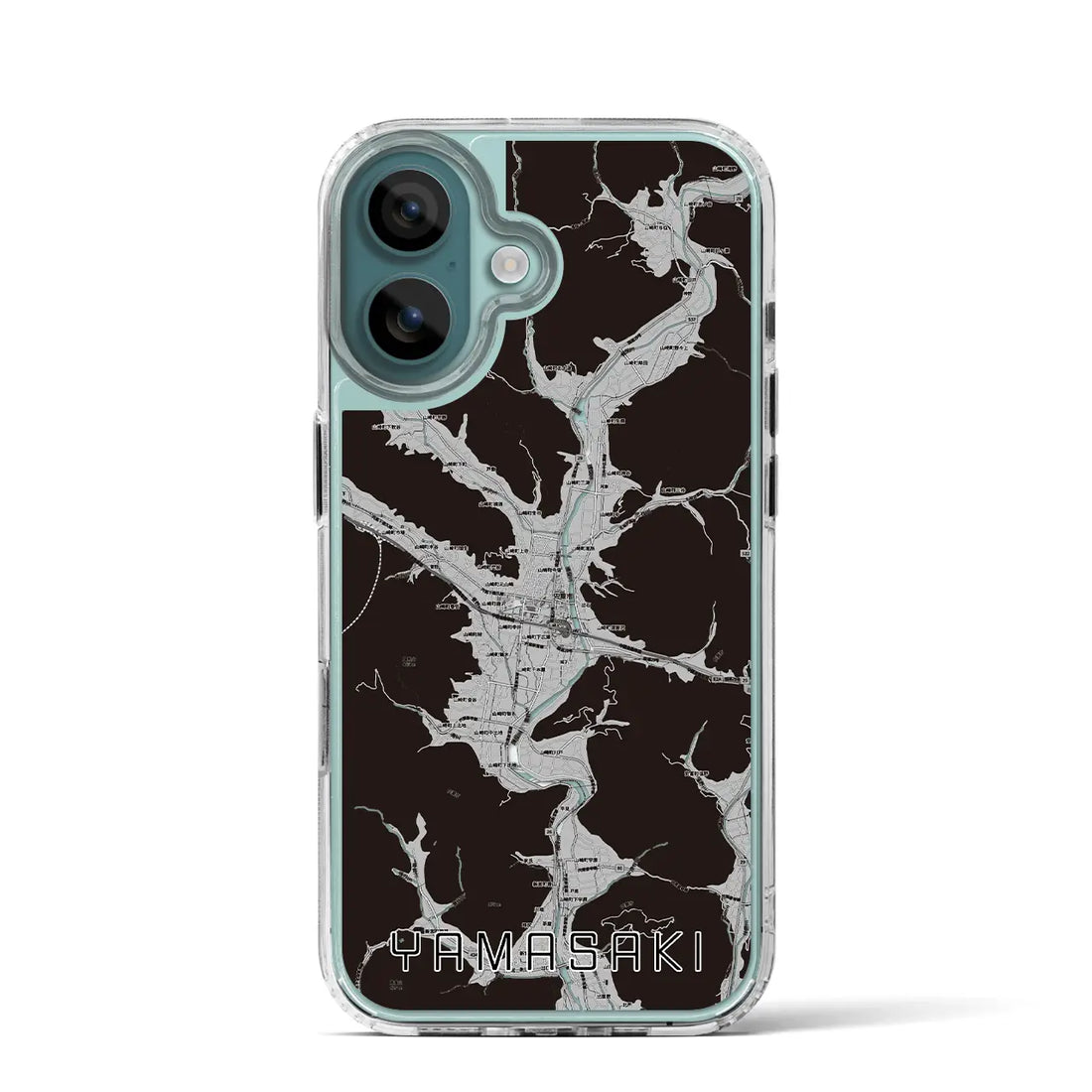 【山崎(兵庫県)】地図柄iPhoneケース(MagSafeタイプ)モノトーン・iPhone 16 Pro 用