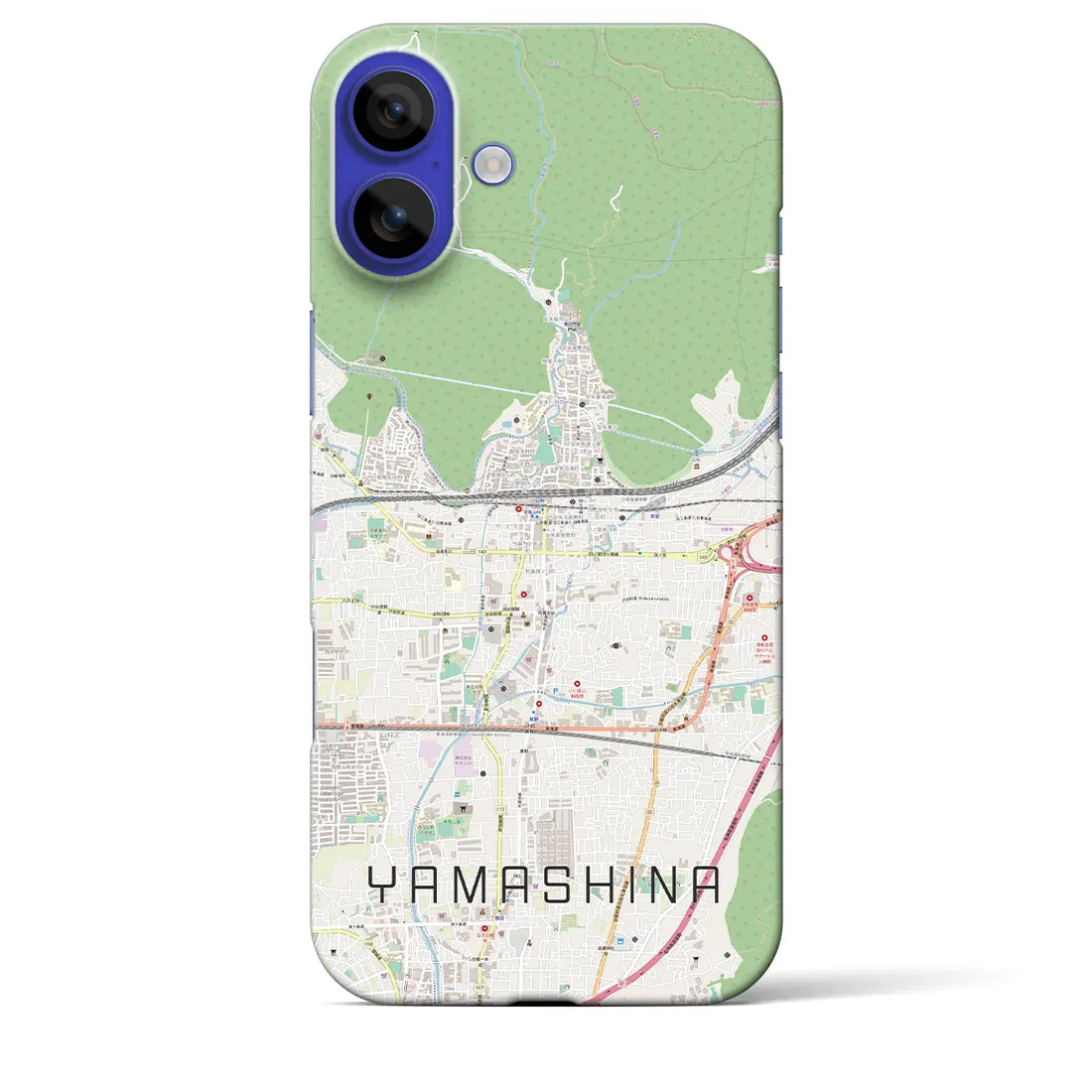 【山科(京都府)】地図柄iPhoneケース(バックカバータイプ)ナチュラル・iPhone 16 Pro Max 用