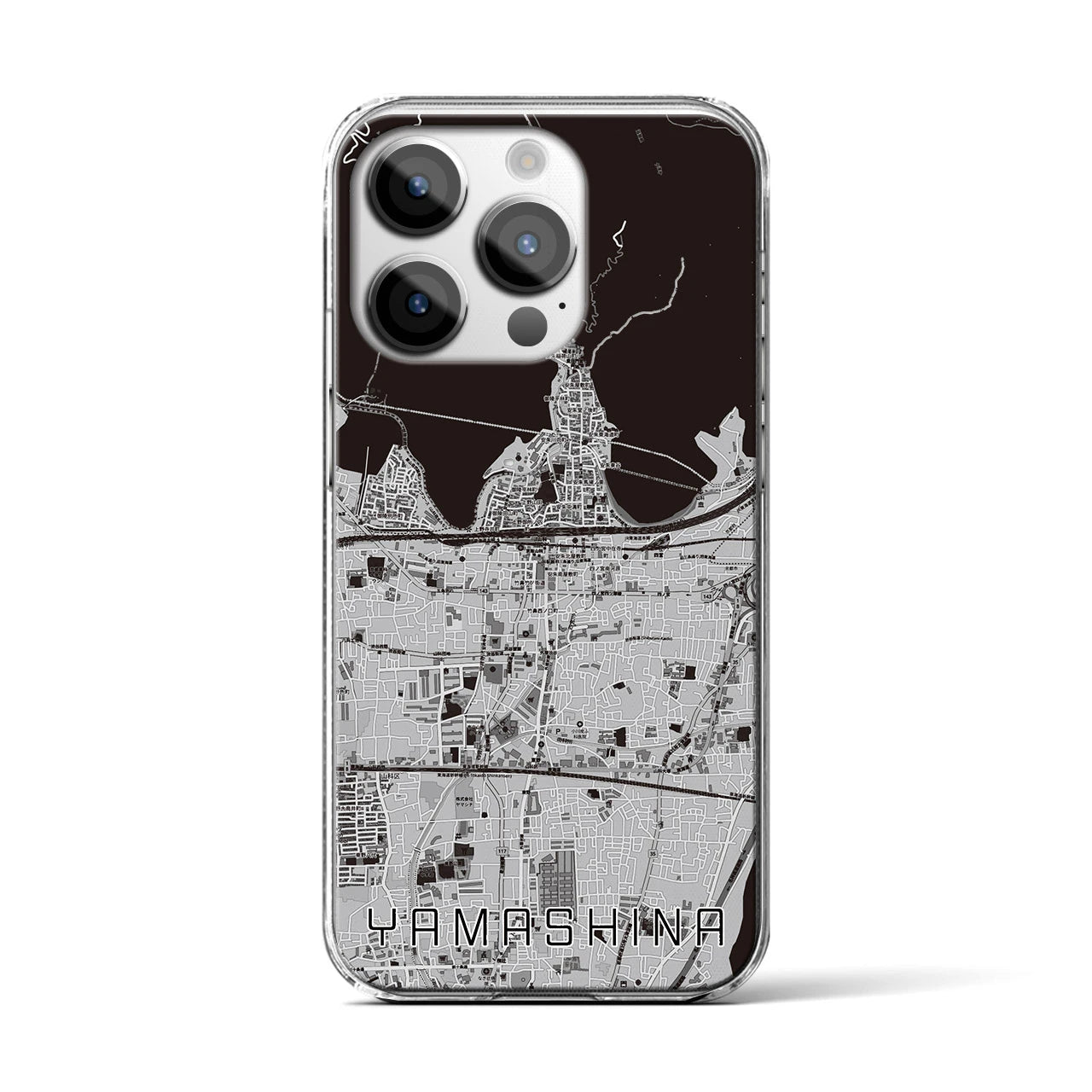 【山科（京都府）】地図柄iPhoneケース（クリアタイプ）