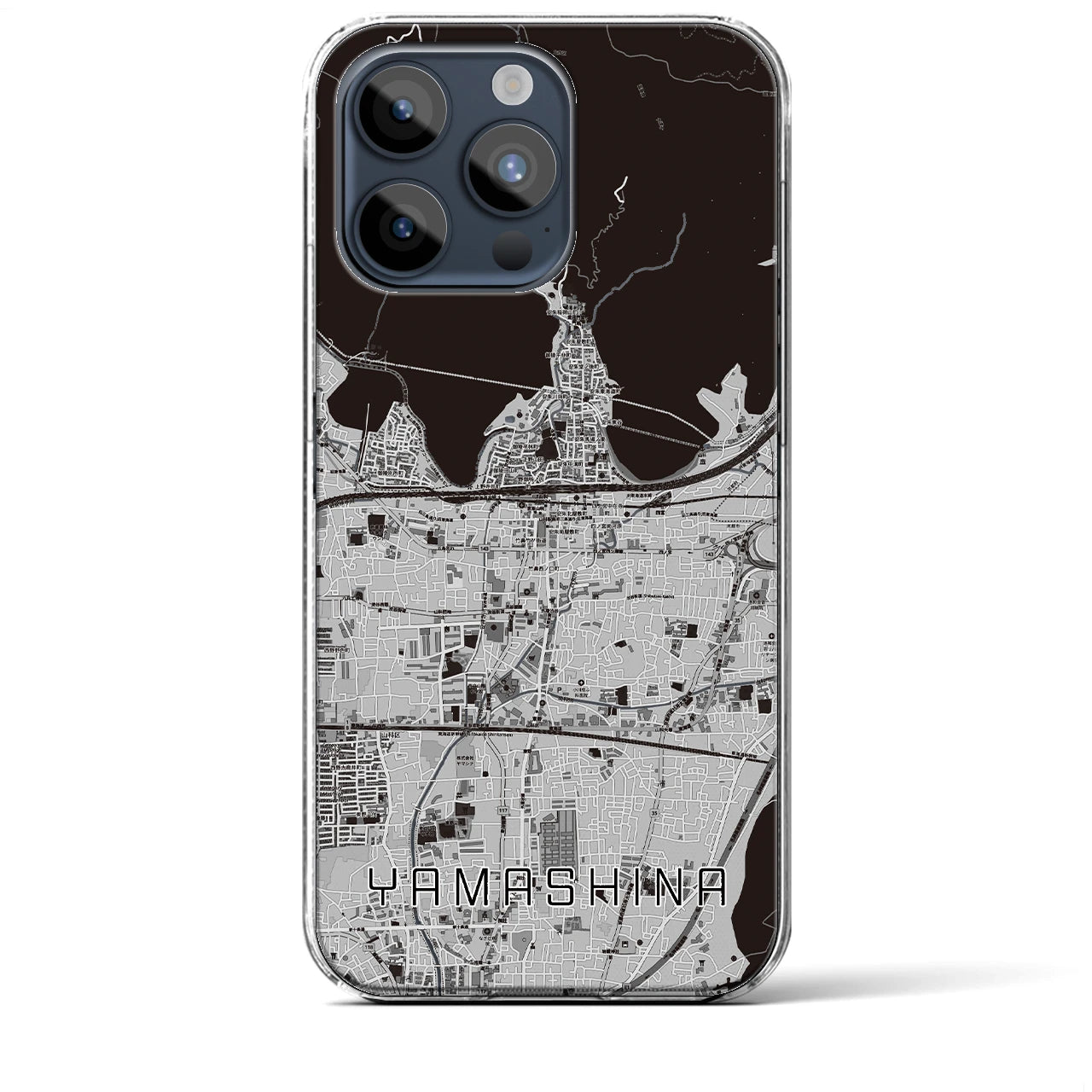 【山科（京都府）】地図柄iPhoneケース（クリアタイプ）